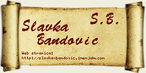 Slavka Bandović vizit kartica